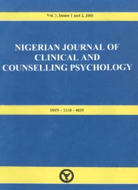 Nigerian Journal of Clinical and Counselling Psychology