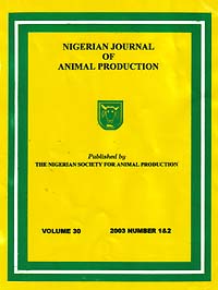 Nigerian Journal of Animal Production