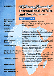 African Journal of International Affairs and Development