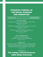 Ethiopian Journal of the Social Sciences and Humanities