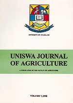 UNISWA Journal of Agriculture