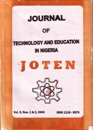 Journal of Technology and Education in Nigeria