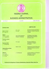 Nigeria Journal of Business Administration