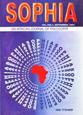 Sophia: An African Journal of Philosophy