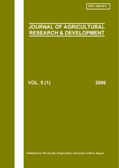 Journal of Agricultural Research and Development