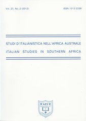 Italian Studies in Southern Africa/Studi d'Italianistica nell'Africa Australe