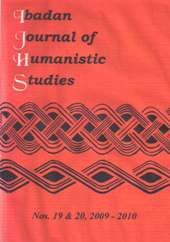 Ibadan Journal of Humanistic Studies
