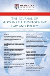 Journal of Sustainable Development Law and Policy (The)