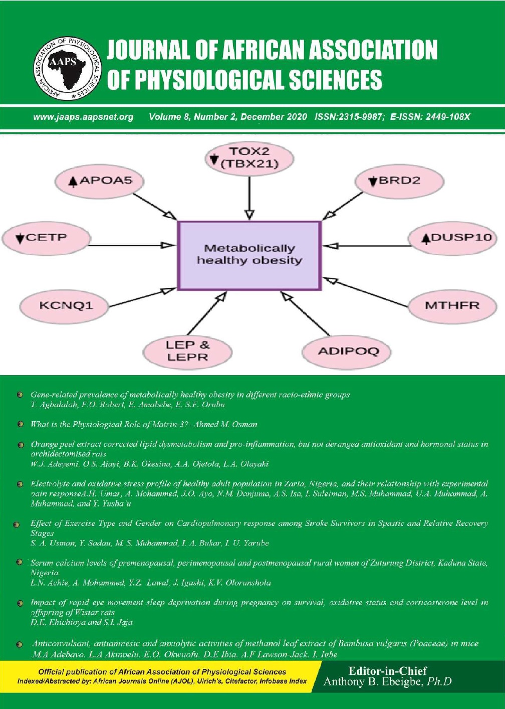 Journal of African Association of Physiological Sciences