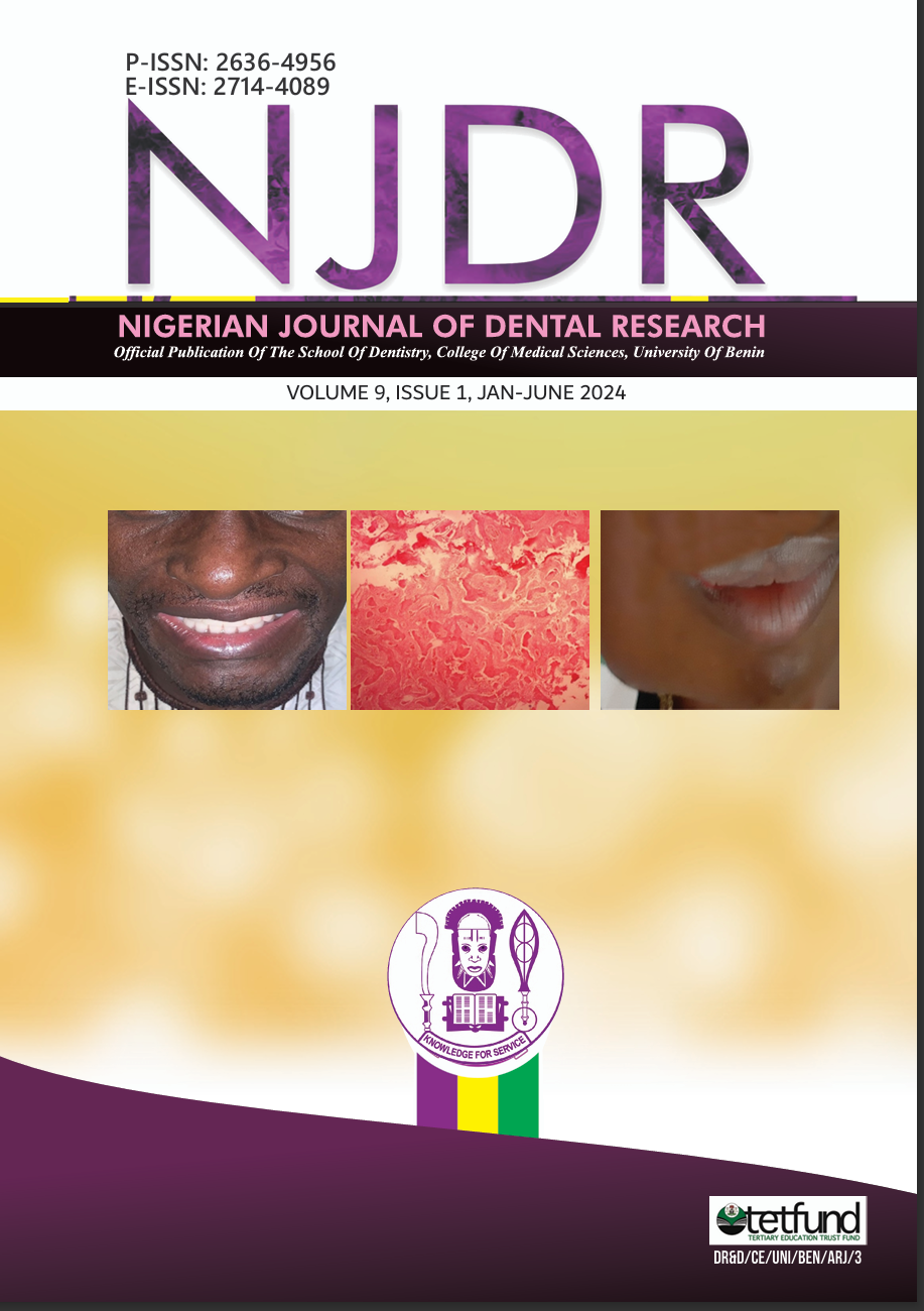 Nigerian Journal of Dental Research