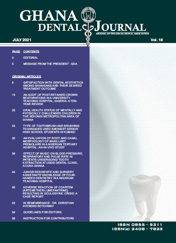 Ghana Dental Journal