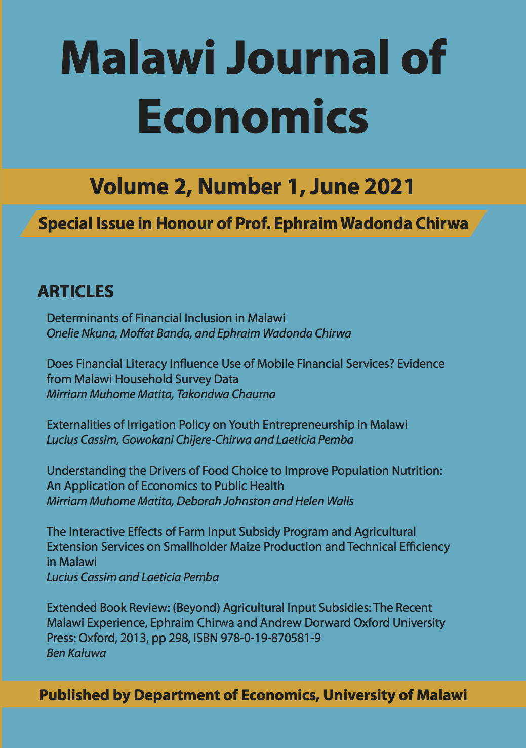 Malawi Journal of Economics