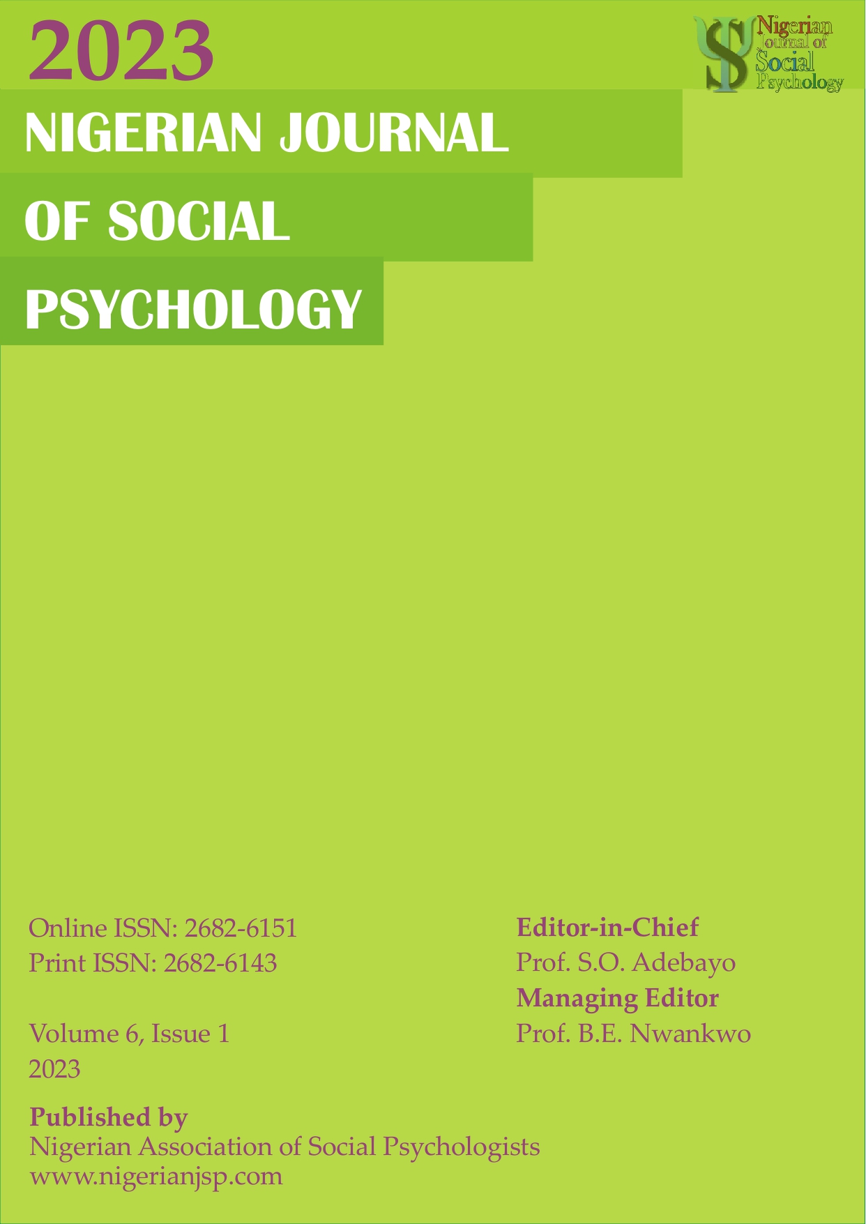 Nigerian Journal of Social Psychology