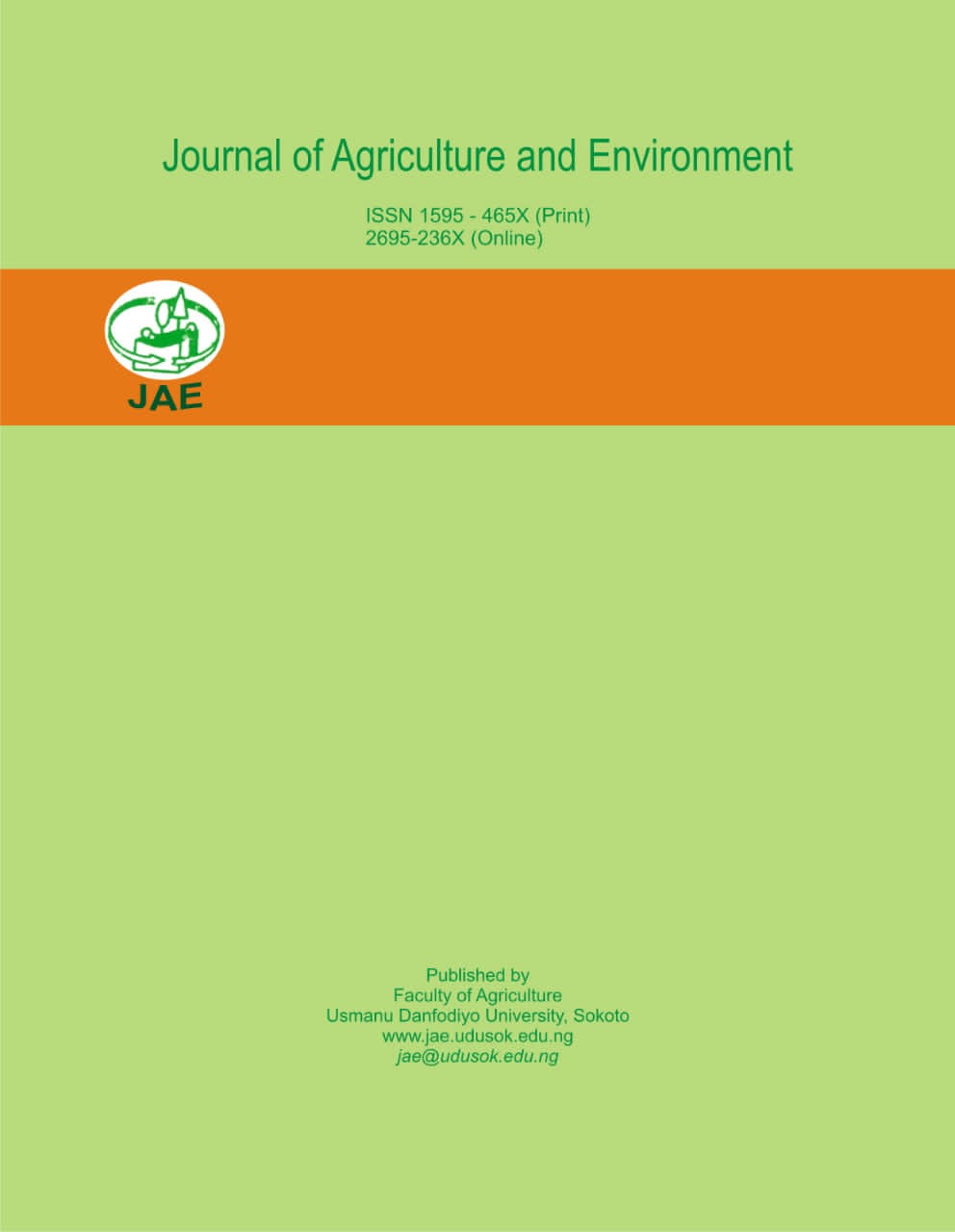 Journal of Agriculture and Environment
