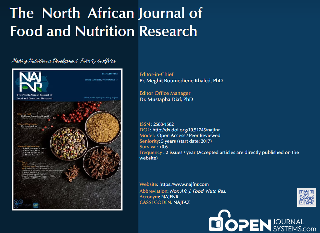 North African Journal of Food and Nutrition Research