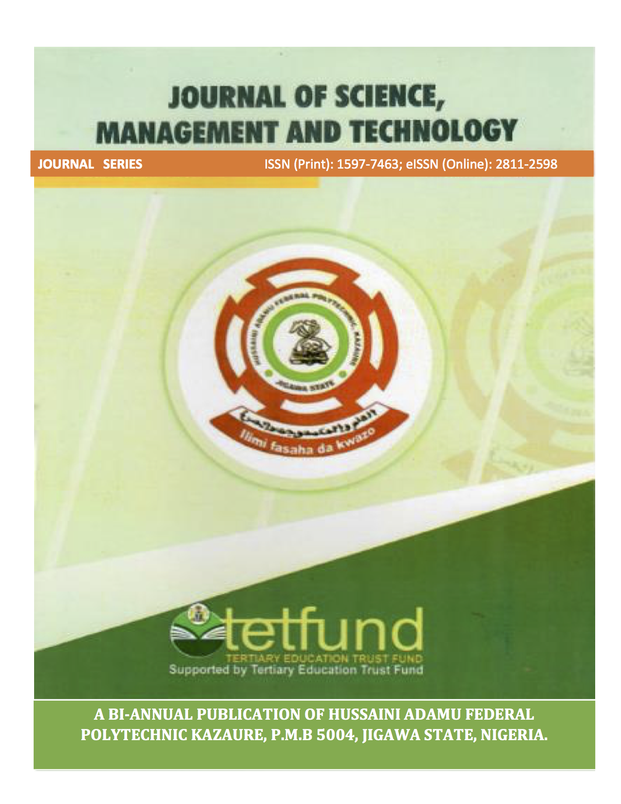 HAFED POLY Journal of Science, Management and Technology