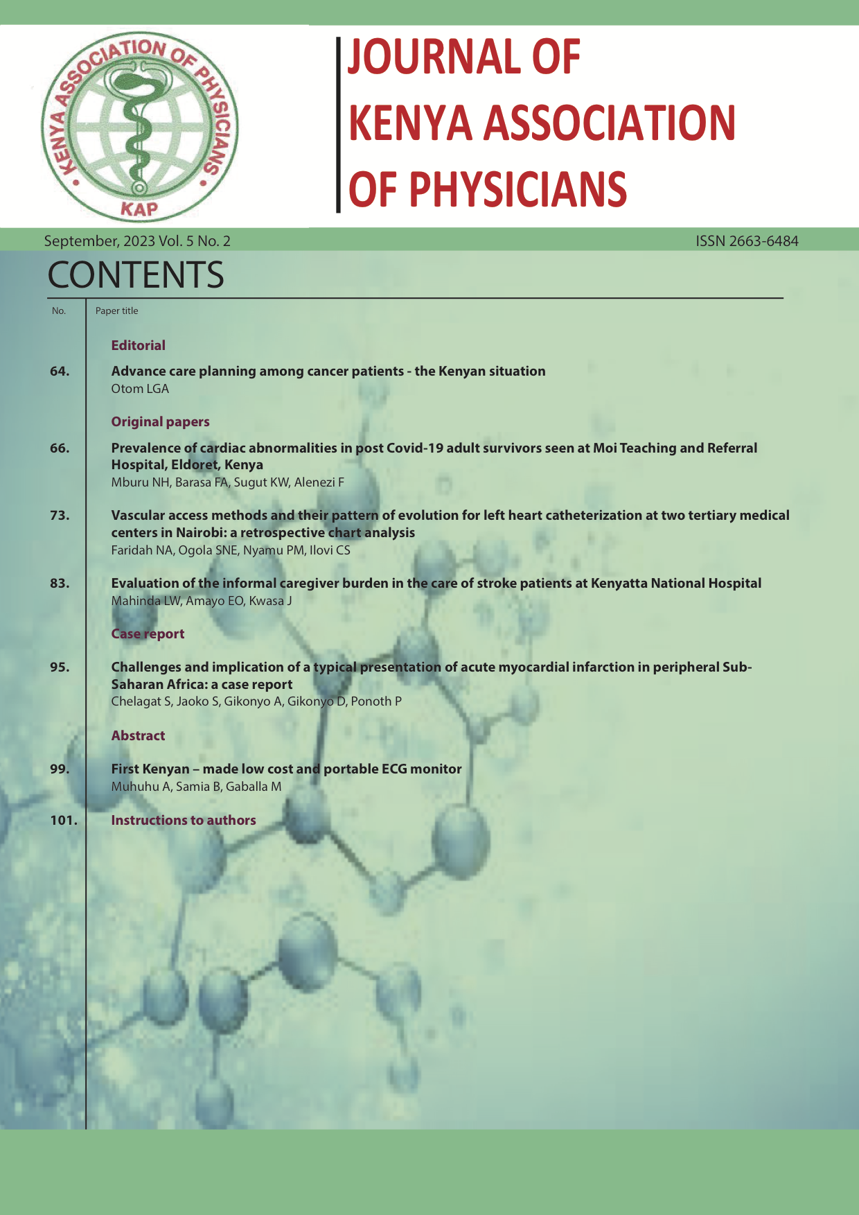 Journal of Kenya Assocation of Physicians