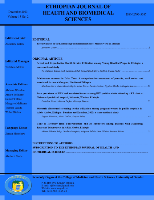 Ethiopian Journal of Health and Biomedical Sciences 