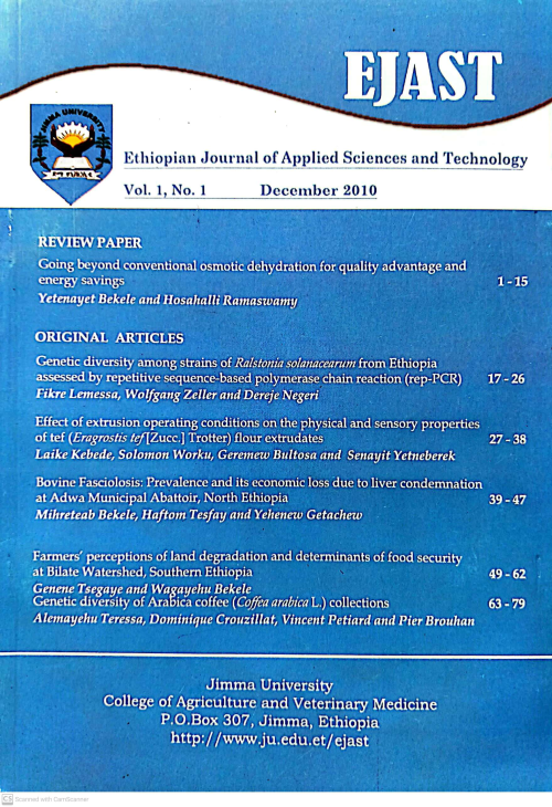 Ethiopian Journal of Applied Sciences and Technology 