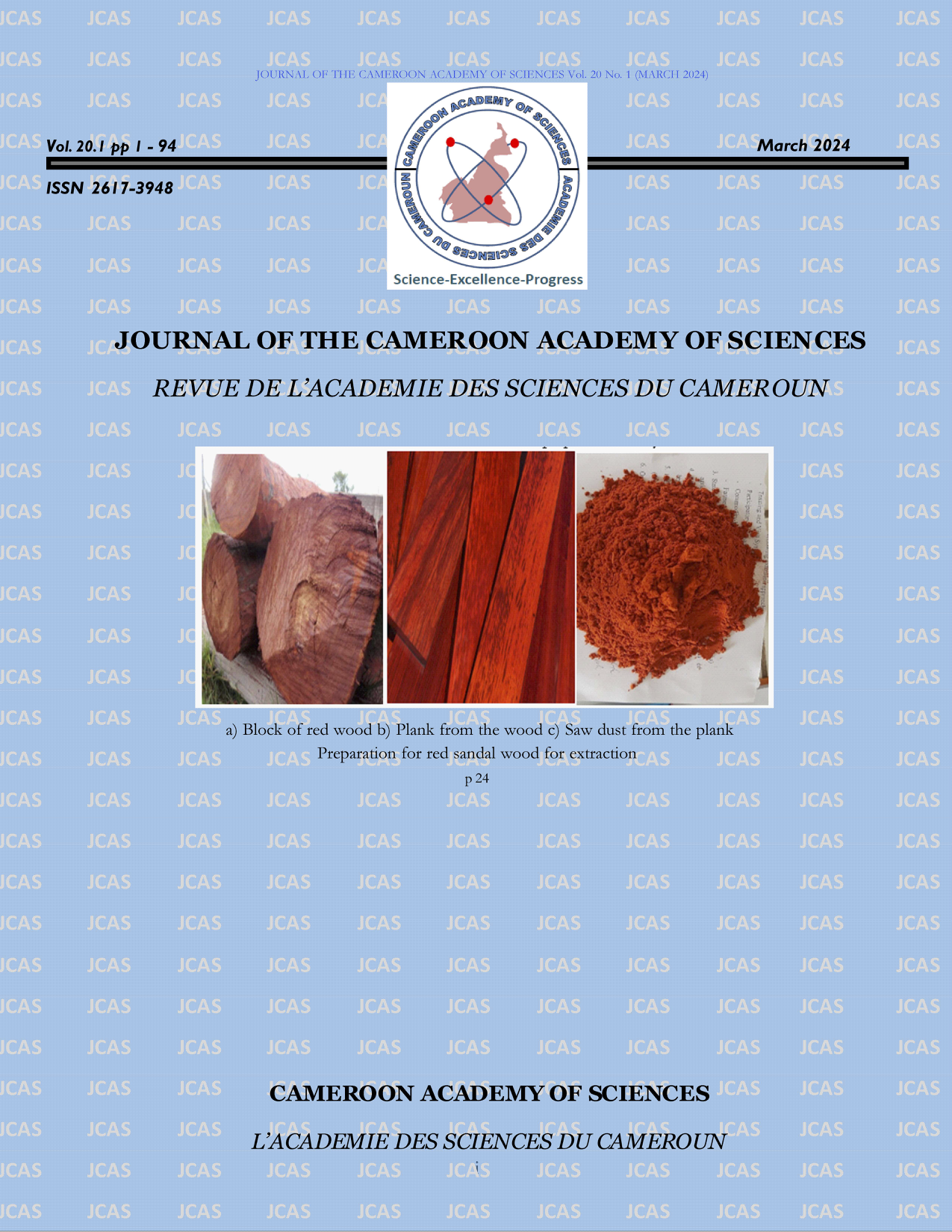 Journal of the Cameroon Academy of Sciences